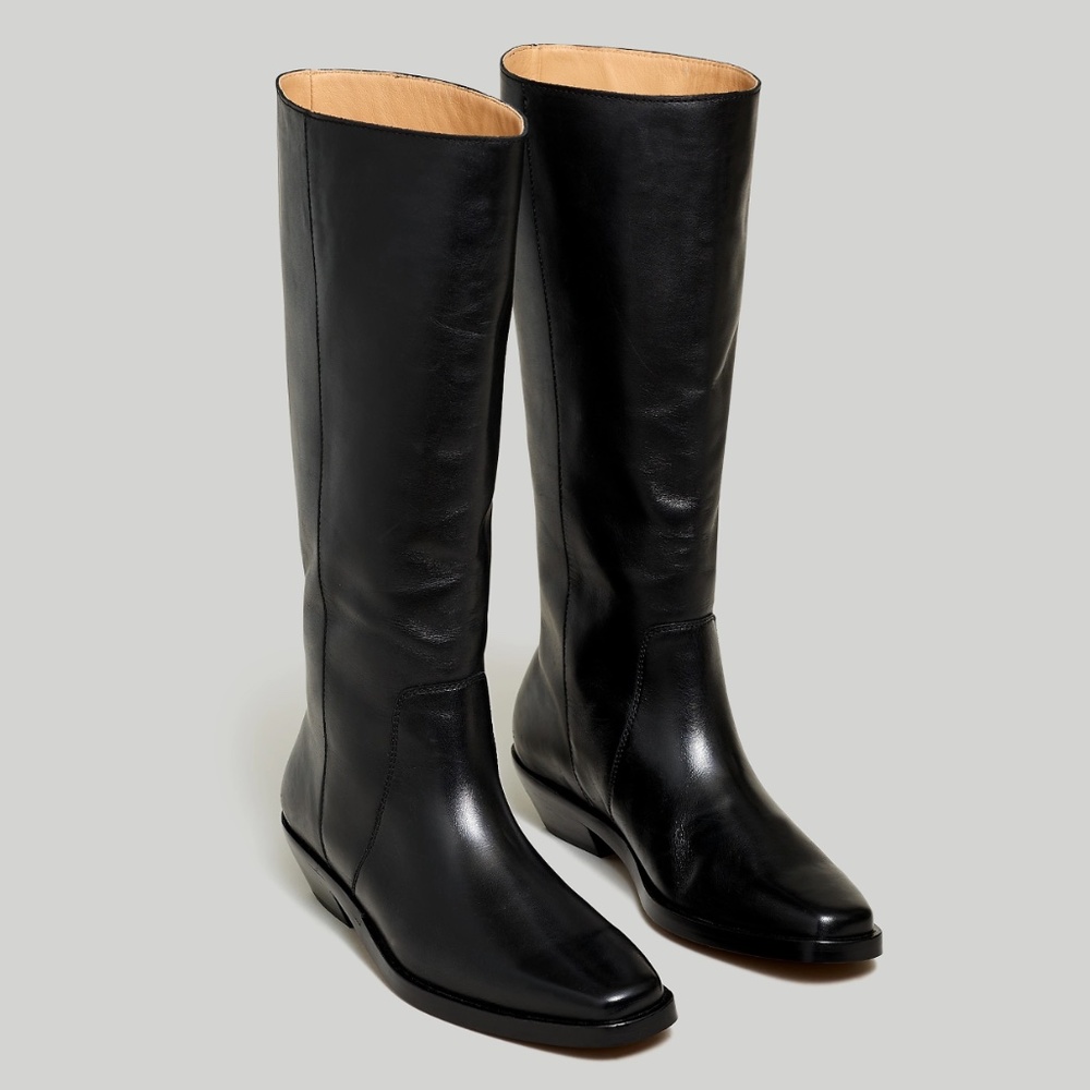 New MADEWELL The Antoine Tall Boot with Extended Calf in Black Leather - Picture 2 of 8